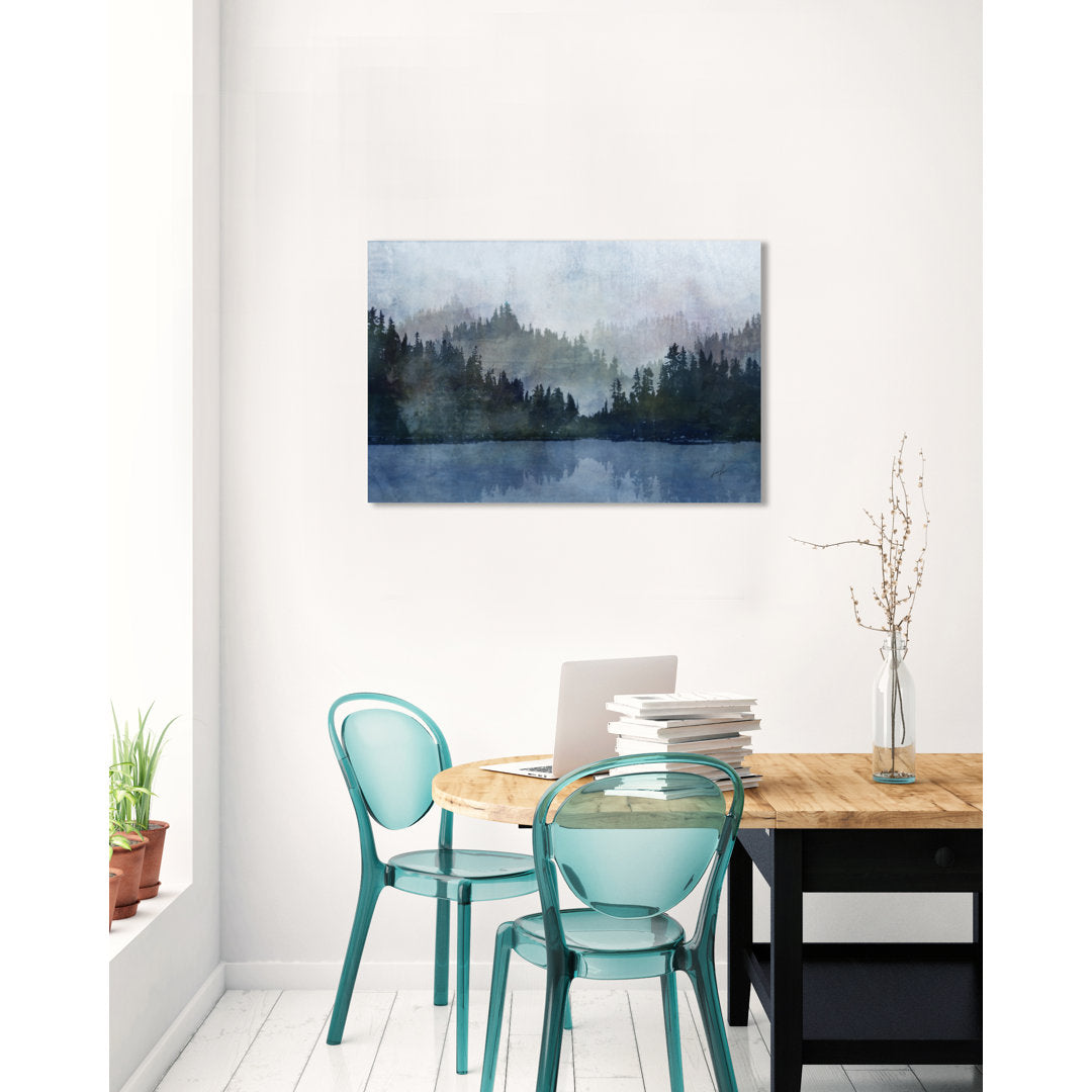 Blue Lake' Painting Print on Canvas Latitude Run®