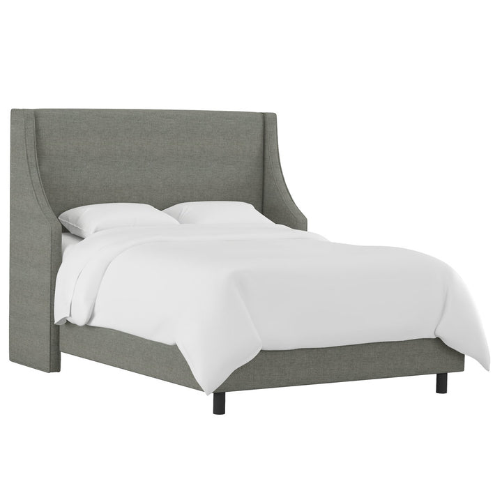 Bernadine Upholstered Low Profile Standard Bed Mercury Row® Color: Zuma Charcoal Textured Linen Size: California King