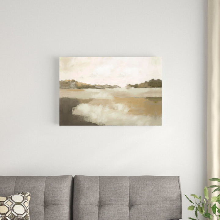 Sepia Landscape - Wrapped Canvas Painting Print Winston Porter Size: 20" H x 30" W