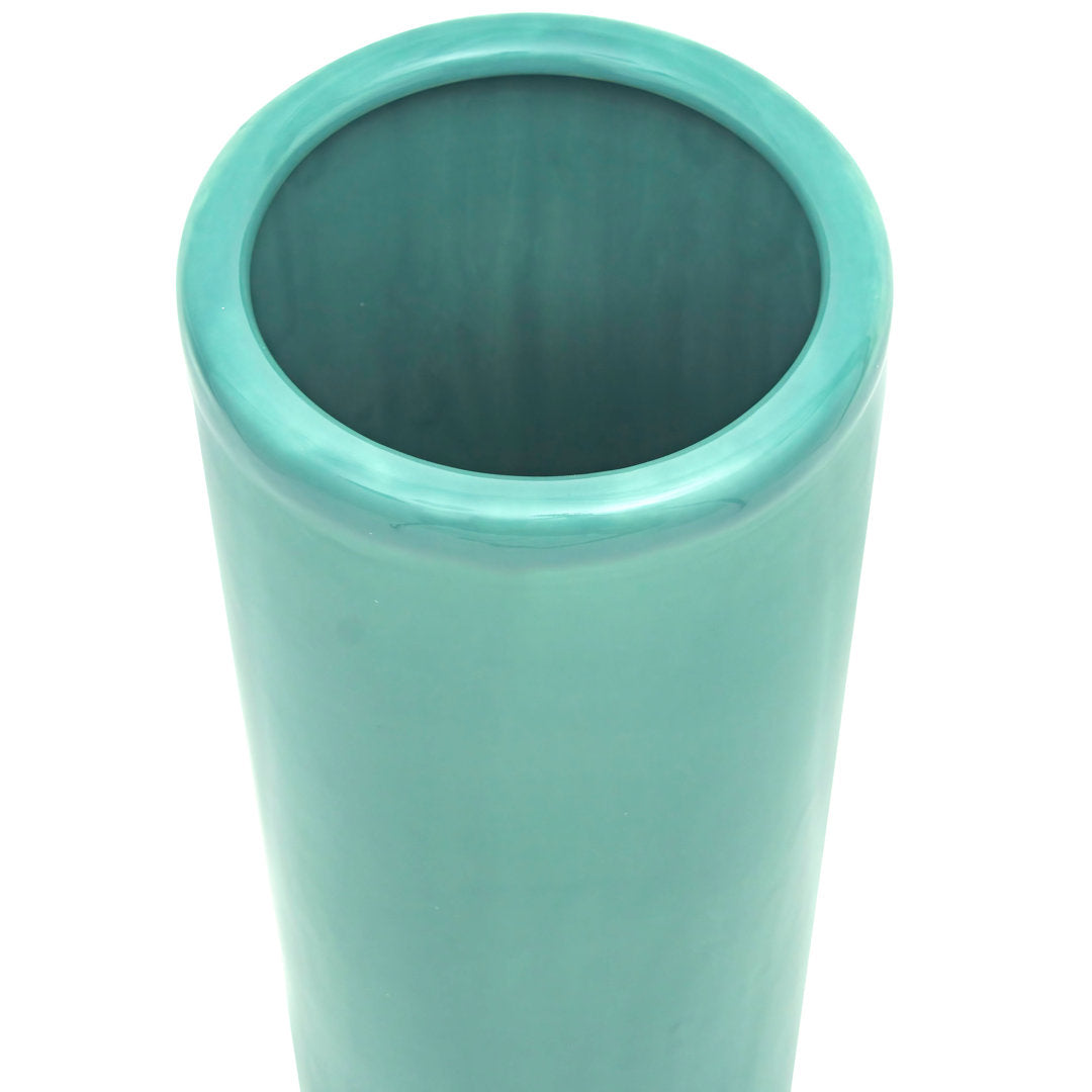 Astou Handmade Porcelain Floor Vase Wade Logan® Color: Turquoise