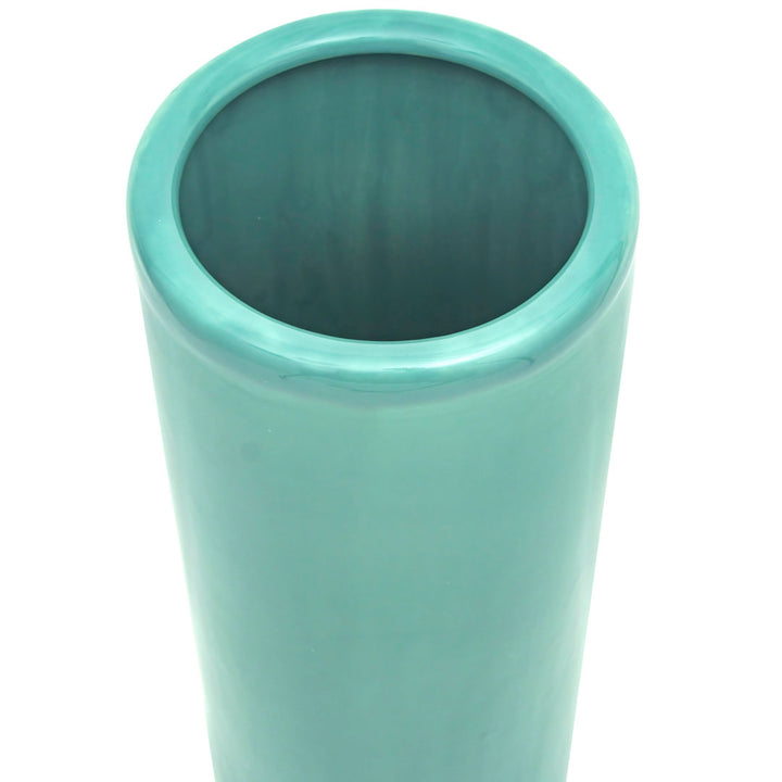 Astou Handmade Porcelain Floor Vase Wade Logan® Color: Turquoise