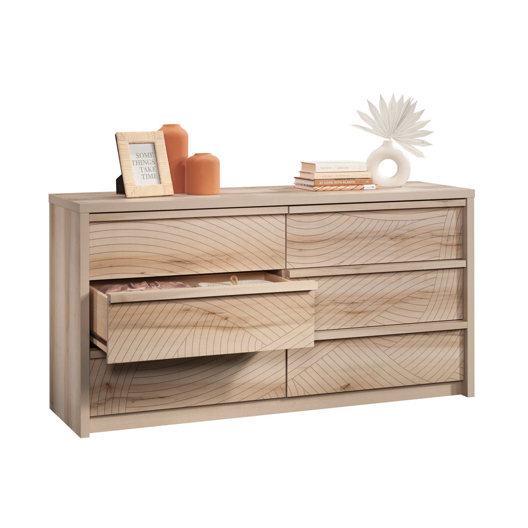 Holtzlander Double Dresser Union Rustic Color: Pacific Maple/Flowing Wave