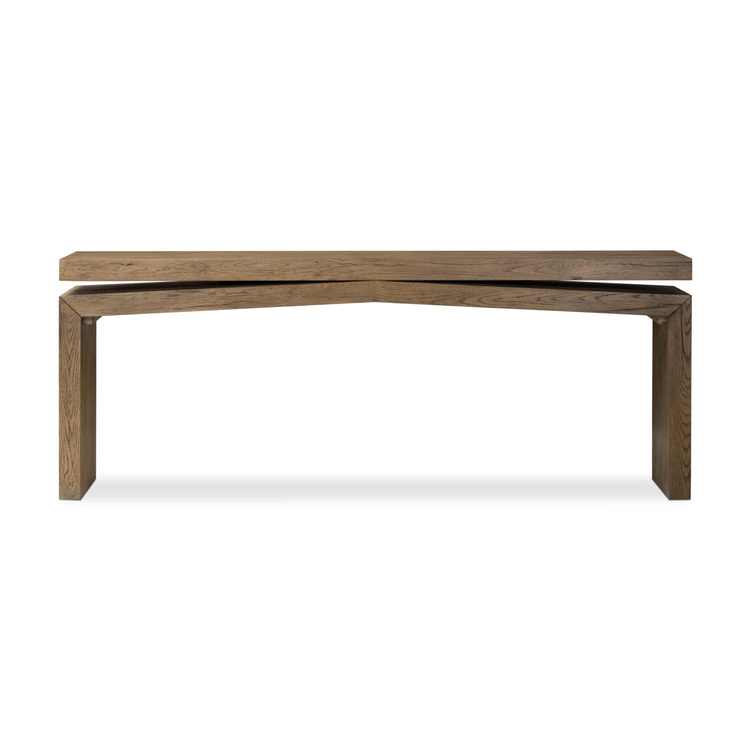 Henn Solid Wood Console Table Birch Lane™ Color: Rustic Gray Size: 30.75" H x 78.75" W x 15" D
