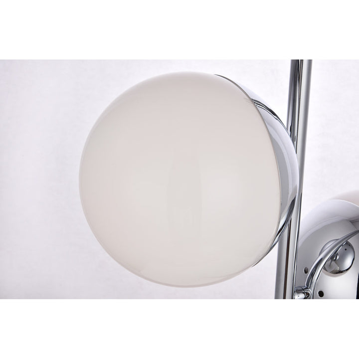Yearby 23" Table Lamp Mercury Row® Base Color: Chrome, Shade Color: Frosted White