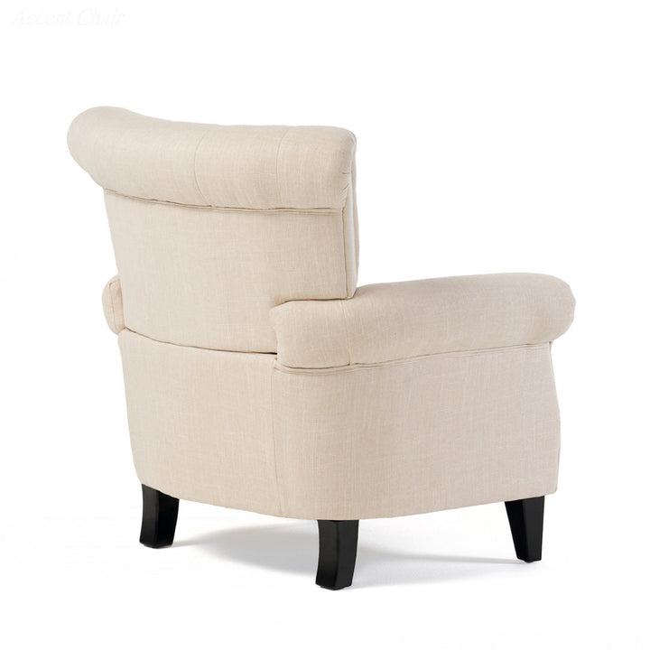 Losoto 91.44cm Wide Tufted Polyester Armchair Alcott Hill® Fabric: Light Beige Fabric