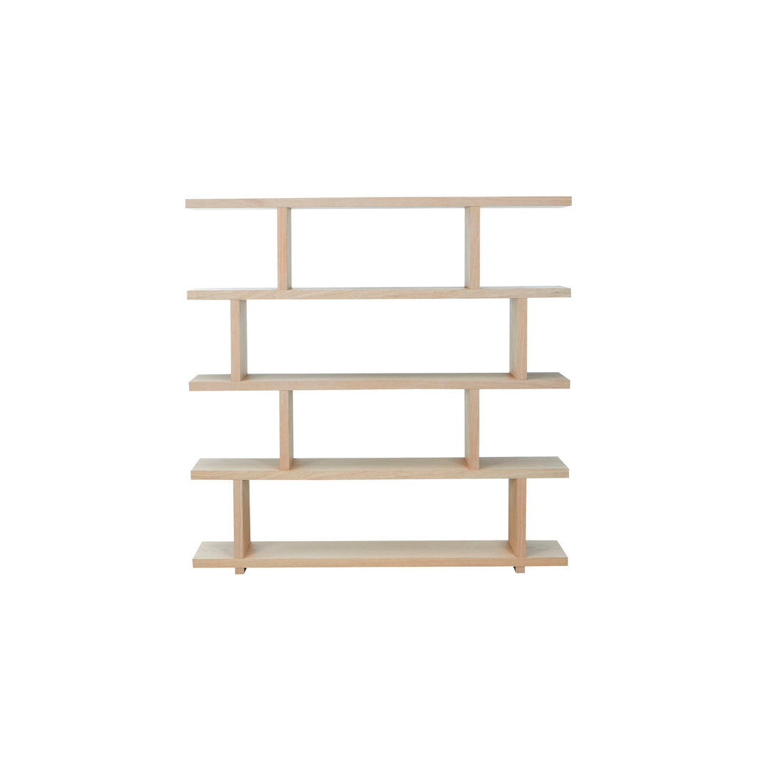 Annora 63" H x 63" W Geometric Bookcase AllModern Color: Natural