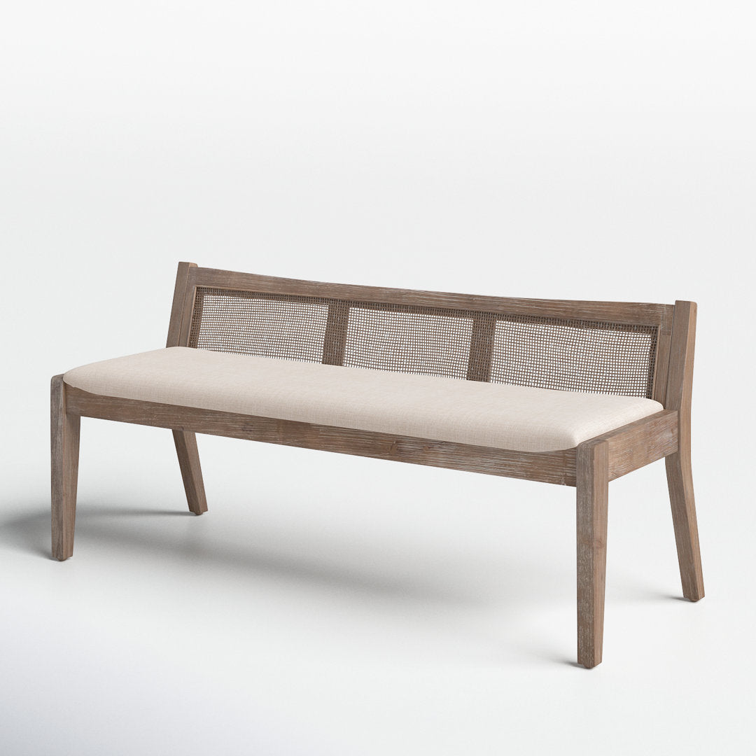 Donner Cane Back Cushioned Bench Joss & Main