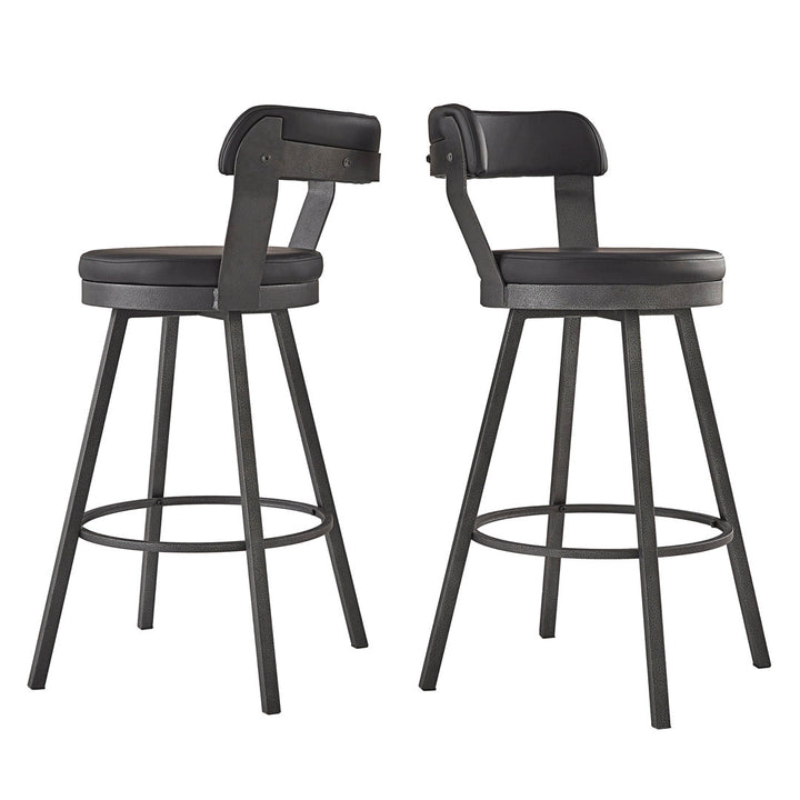 Berrin Bar & Counter Stool (Set of 2) Trent Austin Design® Upholstery: Black, Seat Height: Bar Stool (30.3" Seat Height)