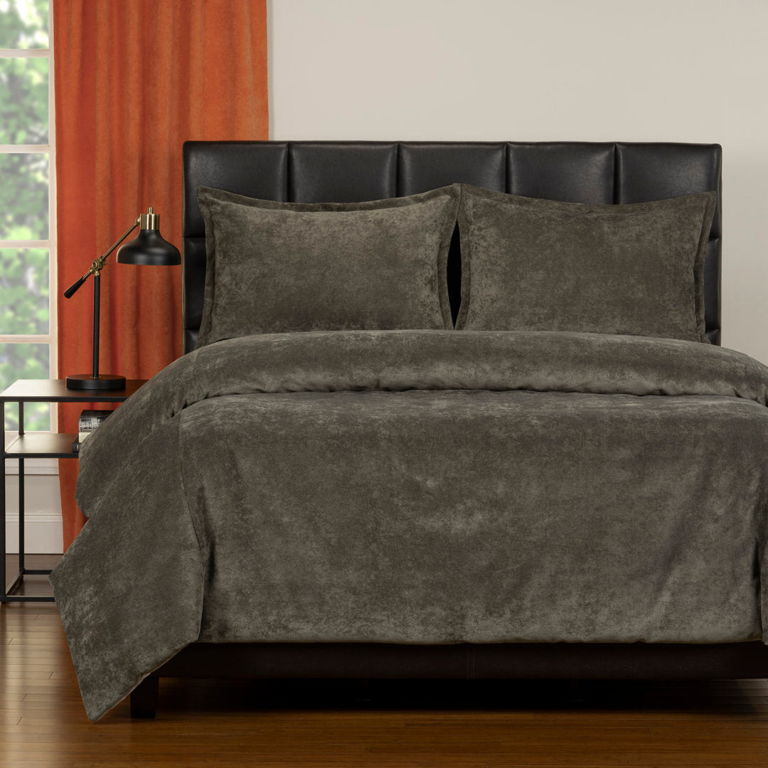Mixology Duvet Cover & Insert Set Siscovers Color: Umber Size: King Duvet Cover + 2 Shams