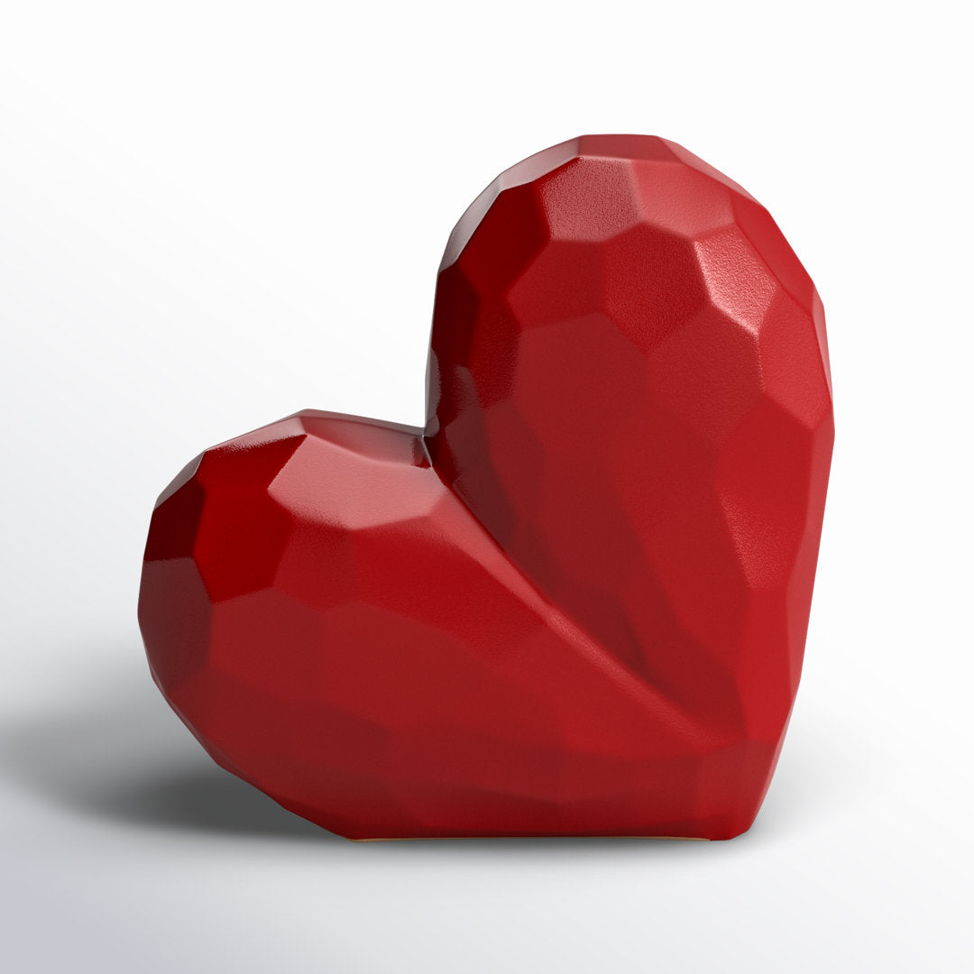 Modern Heart Novelty Sculpture Etta Avenue™ Teen Size: 11" H x 5" W x 11" D Finish: Red