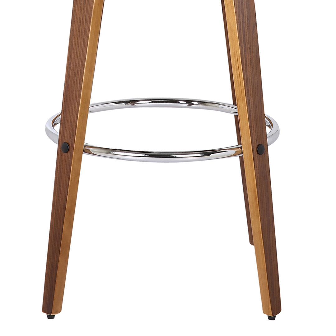 Pensacola Mid-century Swivel Counter Height Bar Stool Corrigan Studio® Upholstery: JY Brown Faux Leather, Seat Height: Counter Stool (26" Seat Height)