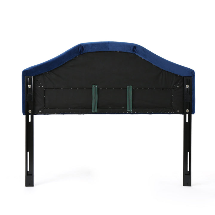 Danni Upholstered Metal Panel Headboard House of Hampton® Size: Full / Double Upholstery: Navy Blue