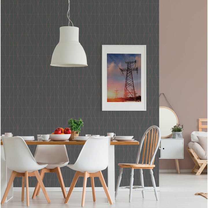 Bohan 33' L x 20.5' W Wallpaper Roll AllModern Color: Charcoal