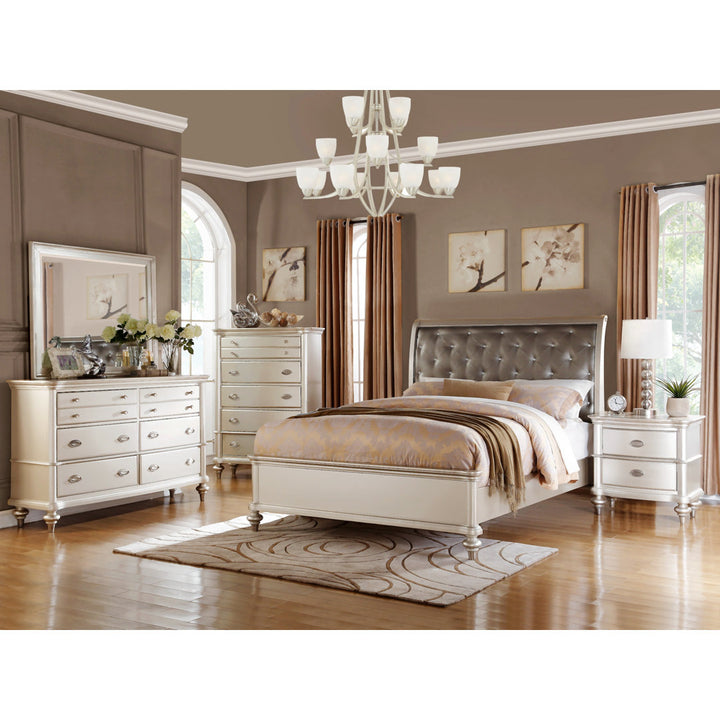 Mulvey 2 - Drawer Nightstand in Silver Rosdorf Park