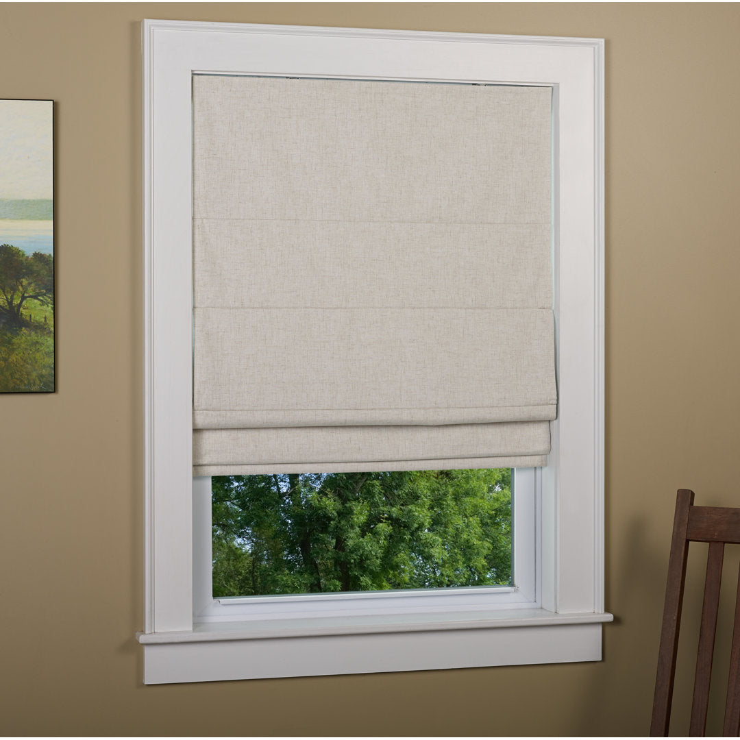 Kristers Kilby Blackout Roman Shade Red Barrel Studio® Length: 63"L, Finish: Linen, Width: 28"W