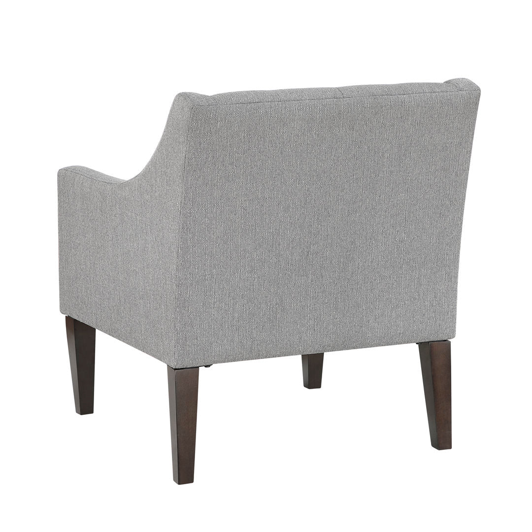 Clopton 26" Wide Mid-Century Modern Tufted Accent Armchair Hashtag Home Fabric: Gray Polyester Blend