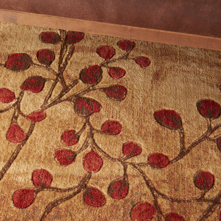 Arnim Floral Taupe/Beige/Red Area Rug Lark Manor™ Rug Size: Rectangle 5'3" x 7'5"