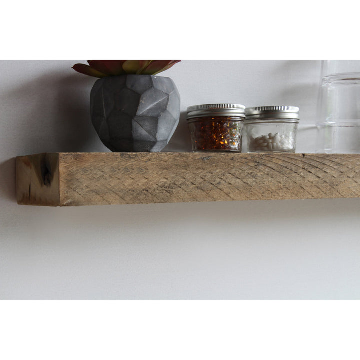 Joao 2 Piece Solid Wood Floating Shelf with Reclaimed Wood Gracie Oaks Size: 2" H x 18" W x 7" D Finish: Natural