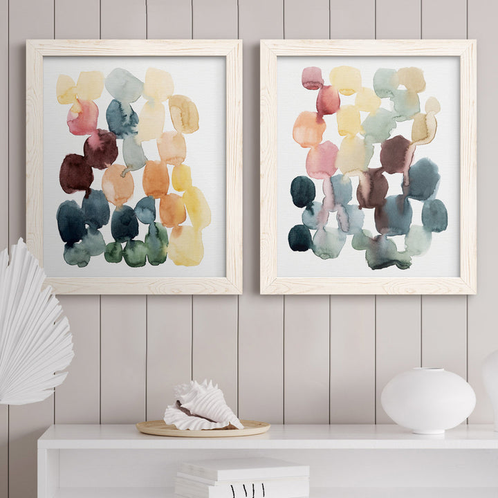 Desert Stones I - 2 Piece Picture Frame Painting Set on Canvas Wade Logan® Size: 20" H x 17" W x 1" D Format: White Framed Canvas