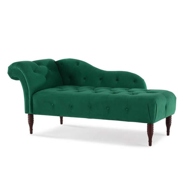 Kannon Tufted Right-Arm Chaise Lounge Willa Arlo™ Interiors Fabric: Velvet Ultramarine Green