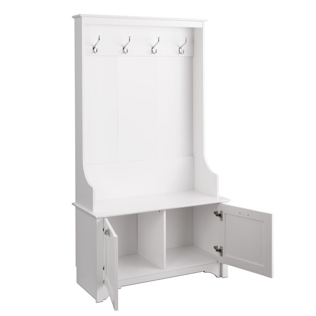 Wesson Hall Tree with Bench Gracie Oaks Color: White