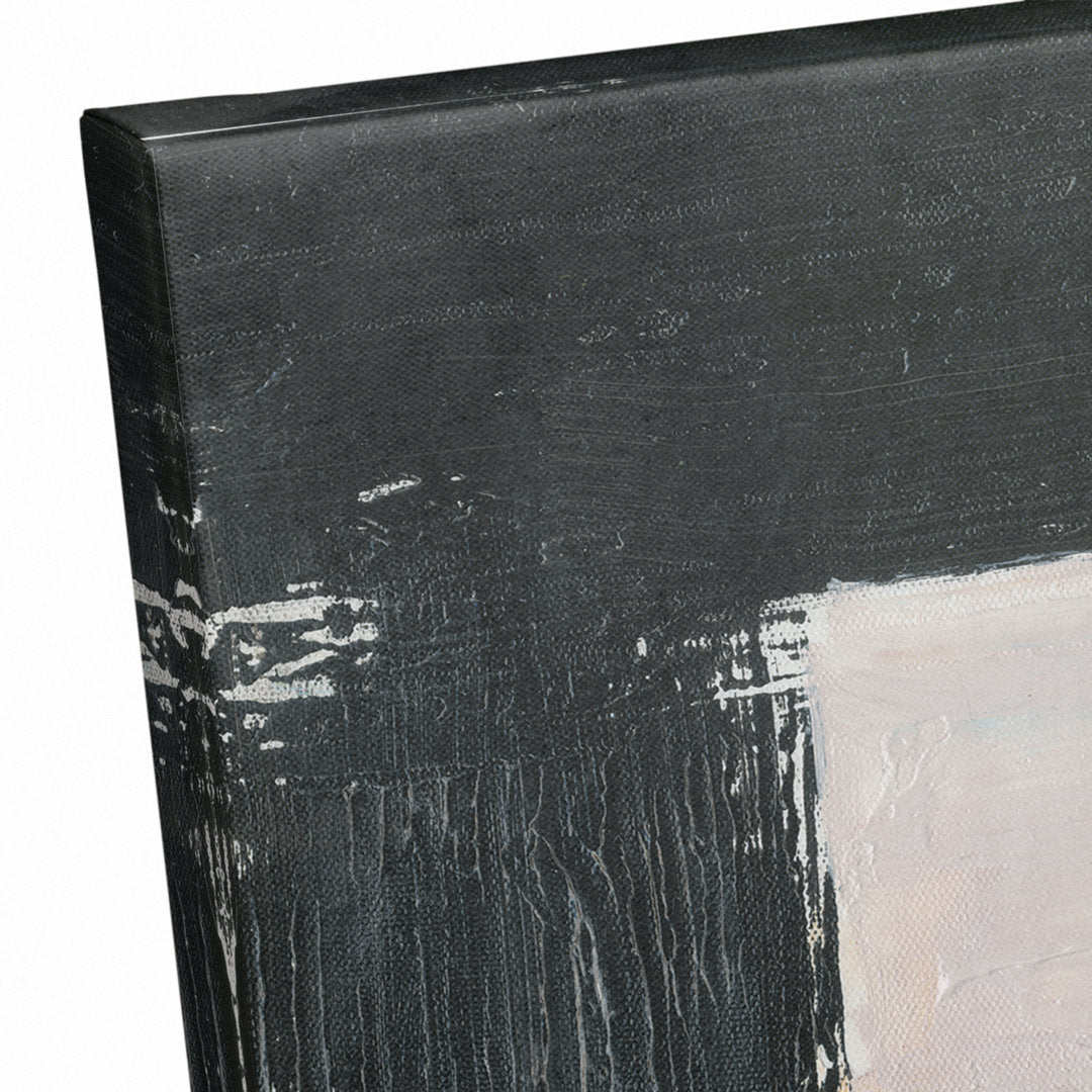 Abstract with Green - Painting on Canvas Ivy Bronx Size: 24" H x 24" W x 1.25" D Format: Wrapped Canvas