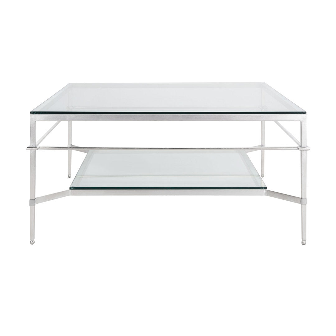 Genevieve Coffee Table with Storage Etta Avenue™ Table Base Color: Silver