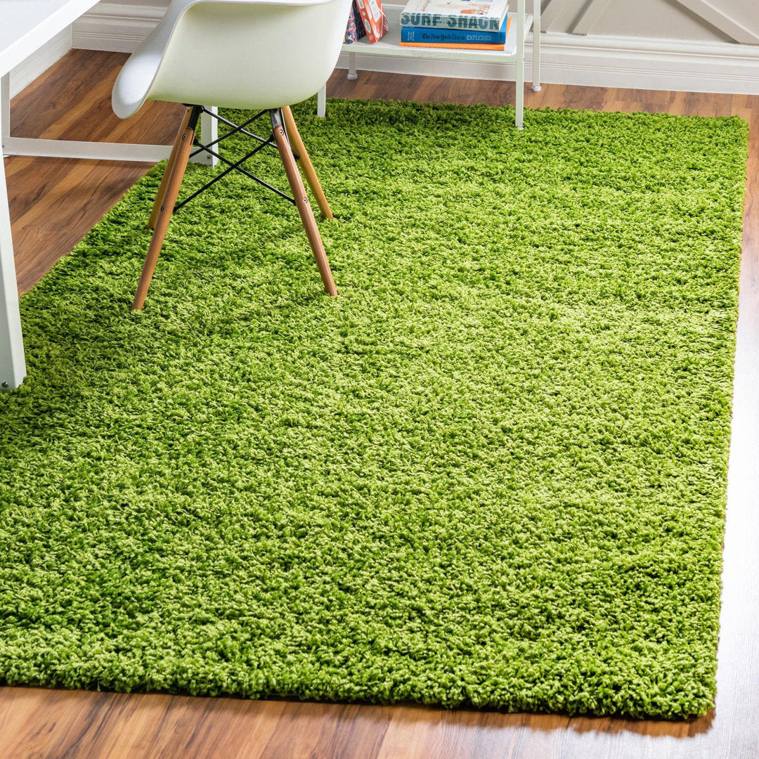 Torunn Grass Green Area Rug Ebern Designs Rug Size: Rectangle 6'1" x 9'
