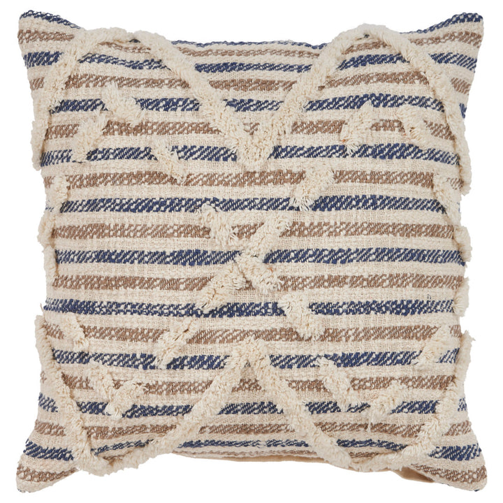 Pillow Textured Stripe Cotton Throw Pillow Rajani Home