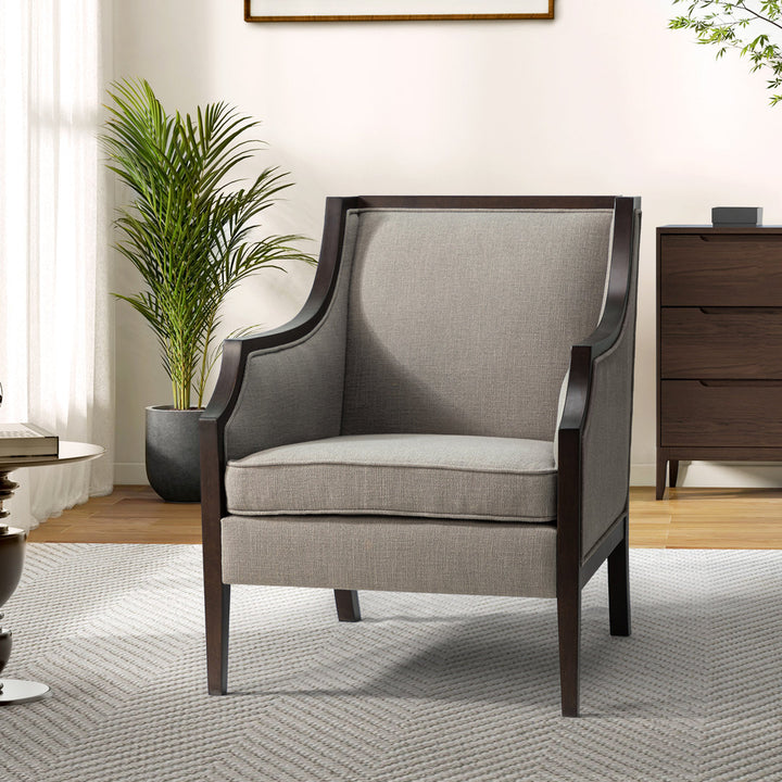 Akiyo 31" W Polyester Armchair Lark Manor™ Fabric: Pewter Velvet