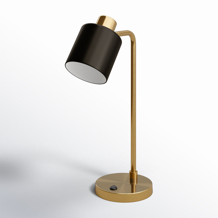 Khambrel 21" Desk Lamp Ivy Bronx Base Finish: Brass