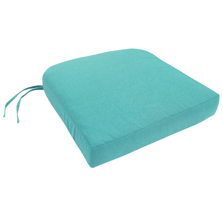 Encinitas Knife Edge Indoor/Outdoor Sunbrella Dining Chair Cushion Darby Home Co Size: 3.5" H x 18" W x 17" D Fabric: Canvas Aruba Sunbrella® Canvas