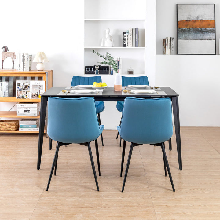 Birkland Dining Chair (Set of 6) Everly Quinn Upholstery Color: Blue