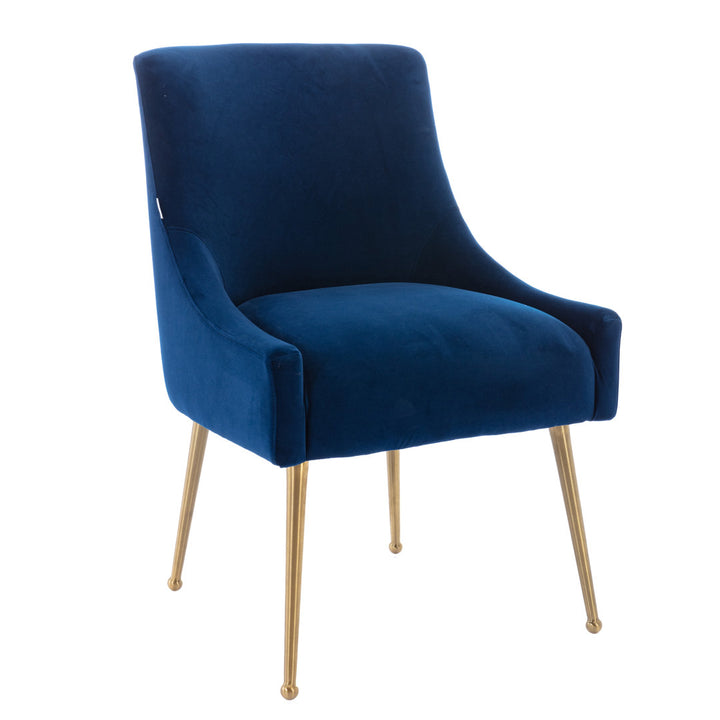 Magallanes Velvet Upholstered Side Chair (Set of 2) Willa Arlo™ Interiors Upholstery Color: Navy