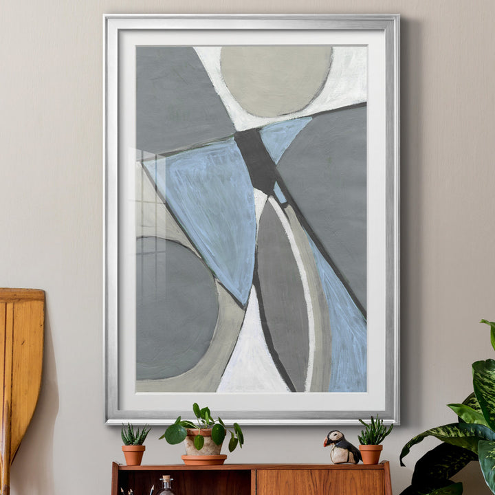 A Soft Jeweled Geometric I by Merri Pattinian - Picture Frame Print on Paper George Oliver Size: 30.5" H x 42.5" W x 1.5" D Format: Silver Framed