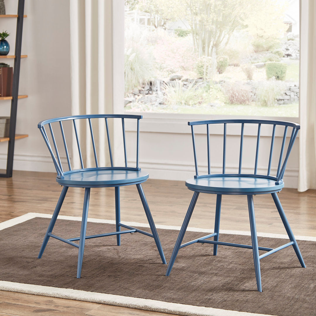 Johanna Metal Side Chair (Set of 2) Laurel Foundry Modern Farmhouse® Color: Bluesteel