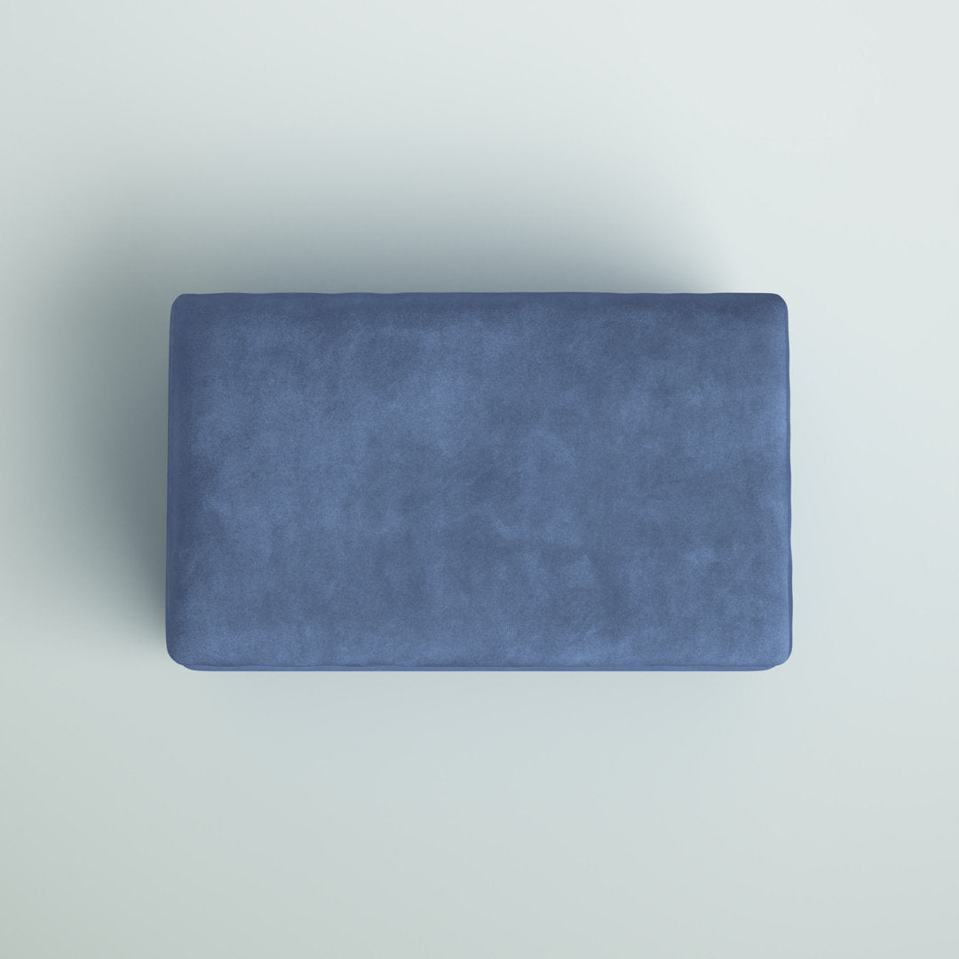 Keedah 40.5" Wide Rectangle Standard Ottoman Latitude Run® Upholstery Color: Navy