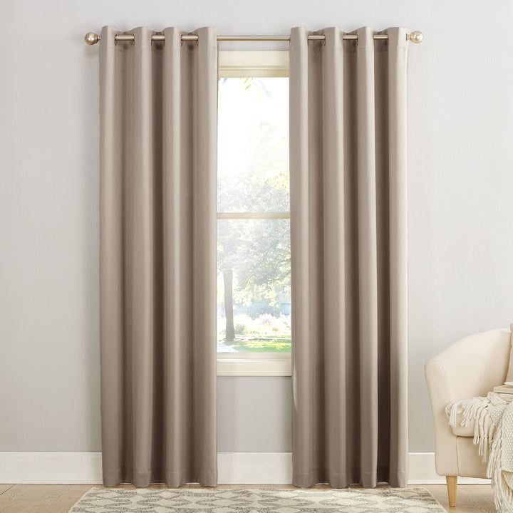 Wayfair Basics Room Darkening Grommet Curtain Panel Wayfair Basics® Curtain Color: Stone Size per Panel: 54" W x 95" L
