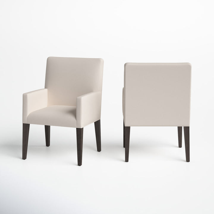 Meria Upholstered Arm Chair in Beige (Set of 2) Joss & Main