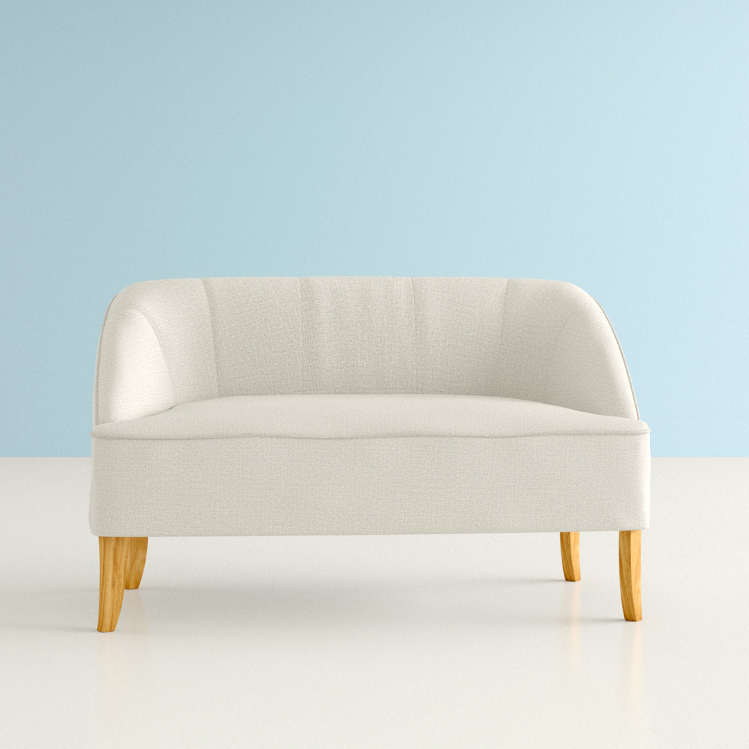 Baban 49.75" Recessed Arm Loveseat George Oliver Upholstery Color: Beige