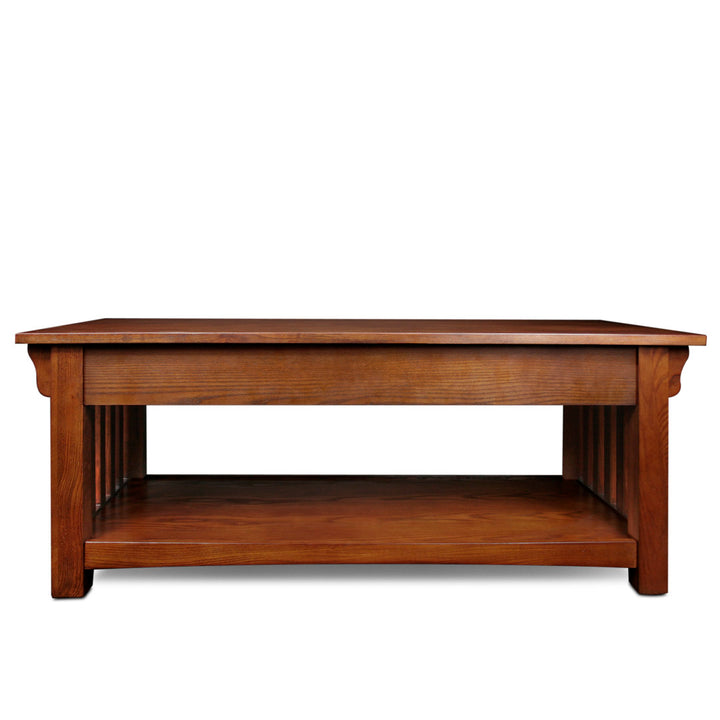 Brockton Solid Wood Coffee Table in Medium Oak Loon Peak®