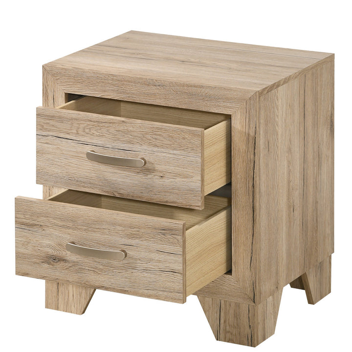 Grider 2-Drawer Nightstand with Block Legs Bed Side Table Wood Nightstand Night Table Laurel Foundry Modern Farmhouse® Color: Natural