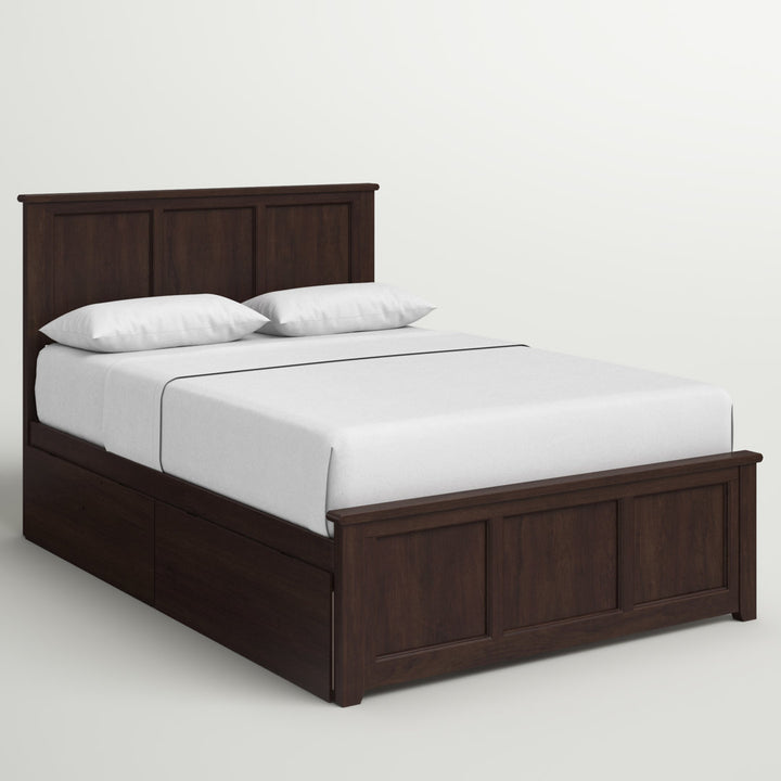 Amear Solid Wood Storage Platform Bed with Under Bed Drawers Lark Manor™ Color: Espresso Size: Queen