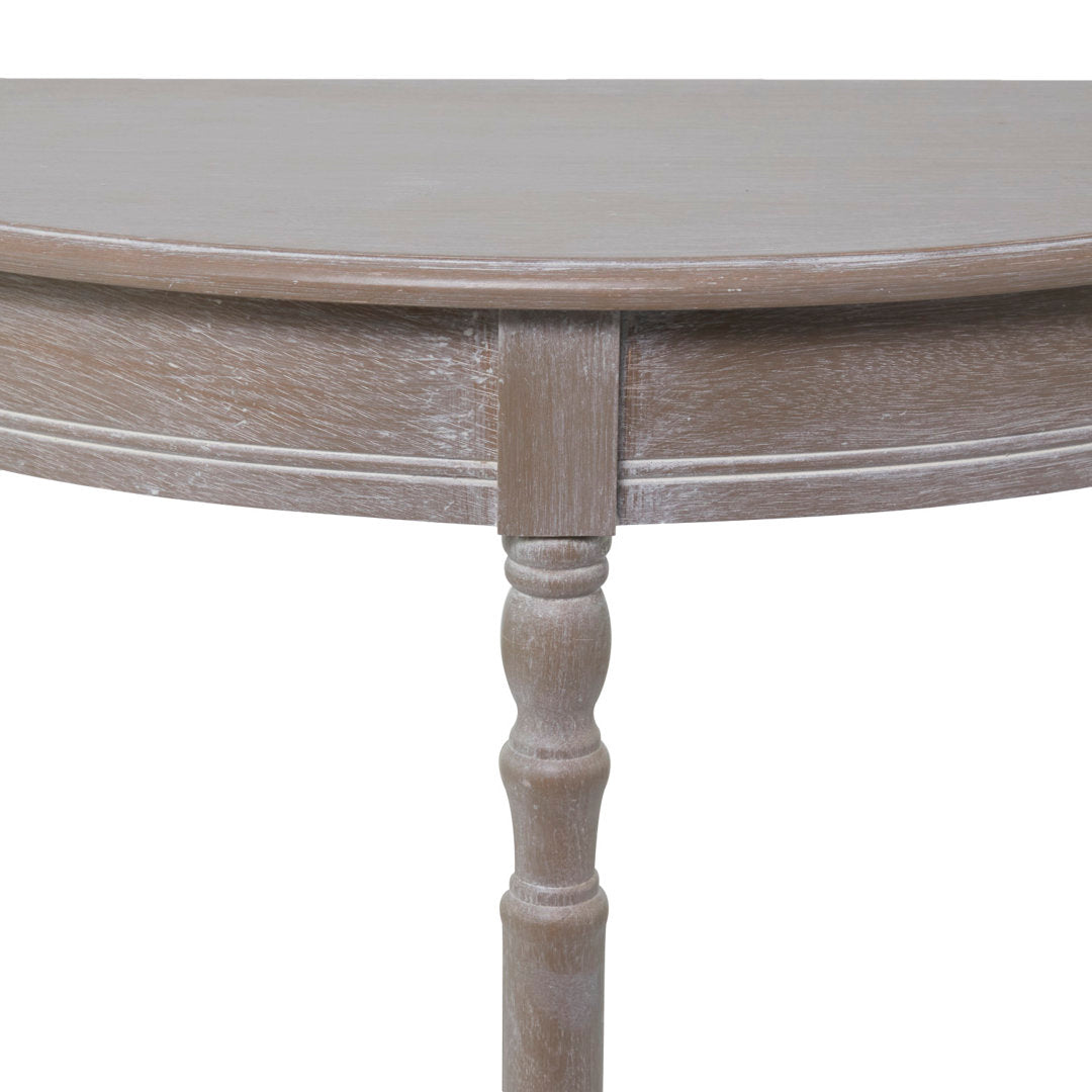 Mcbroom Wood Half Moon 1 Shelf Console Table Ophelia & Co. Color: Light Brownish Gray