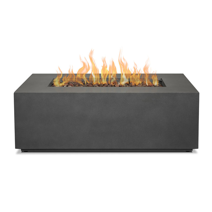 AEGEAN Propane / Natural Gas Outdoor Fire Pit Table Real Flame Size: 14.5" H x 41.75" W x 26" D Finish: Weathered Slate