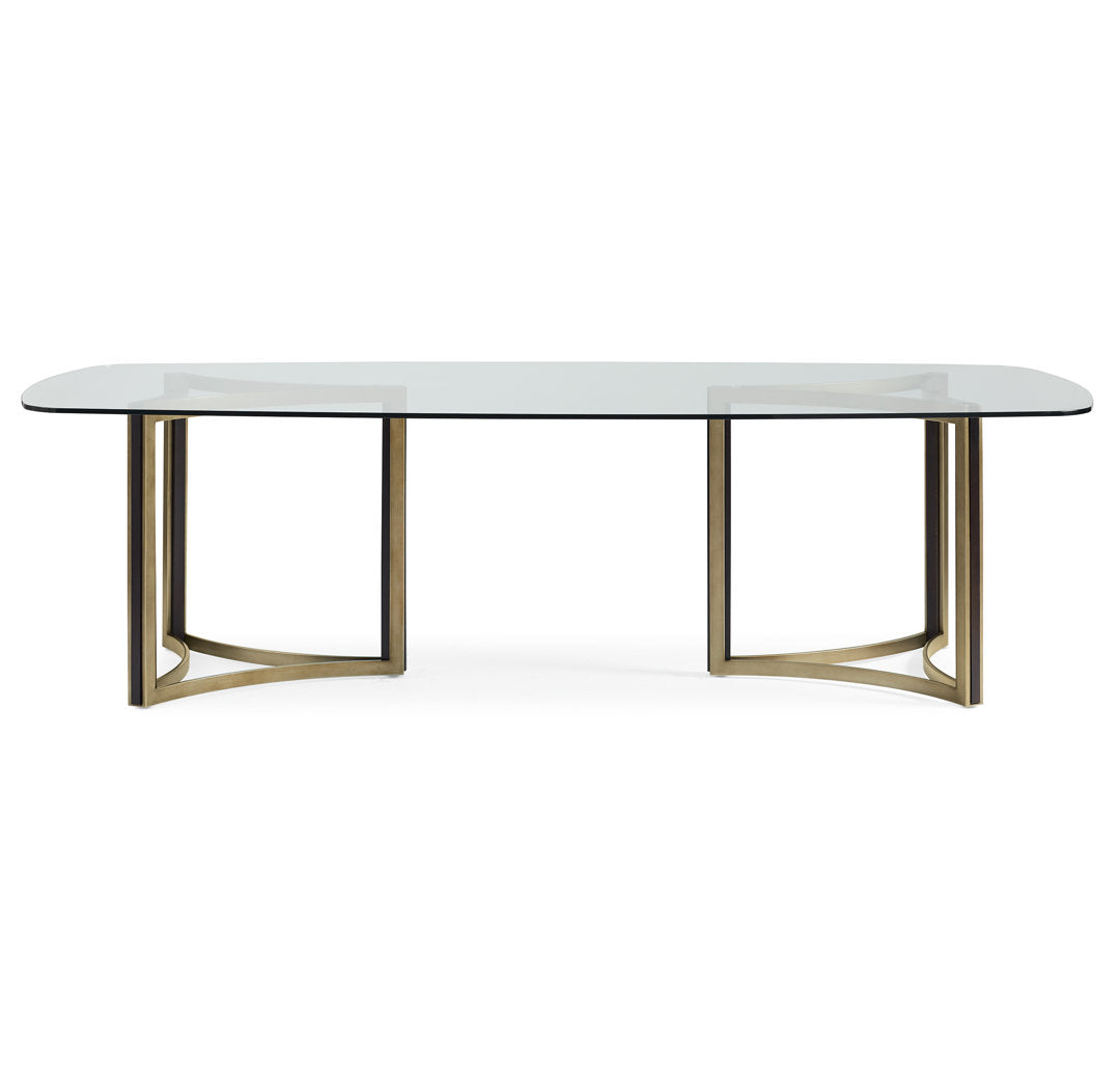 Modern Remix 48" Double Pedestal Dining Table Caracole Modern