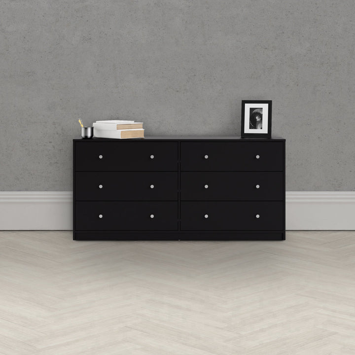 Guilford 6 Drawer 56.34" W Double Dresser Wade Logan® Color: Black