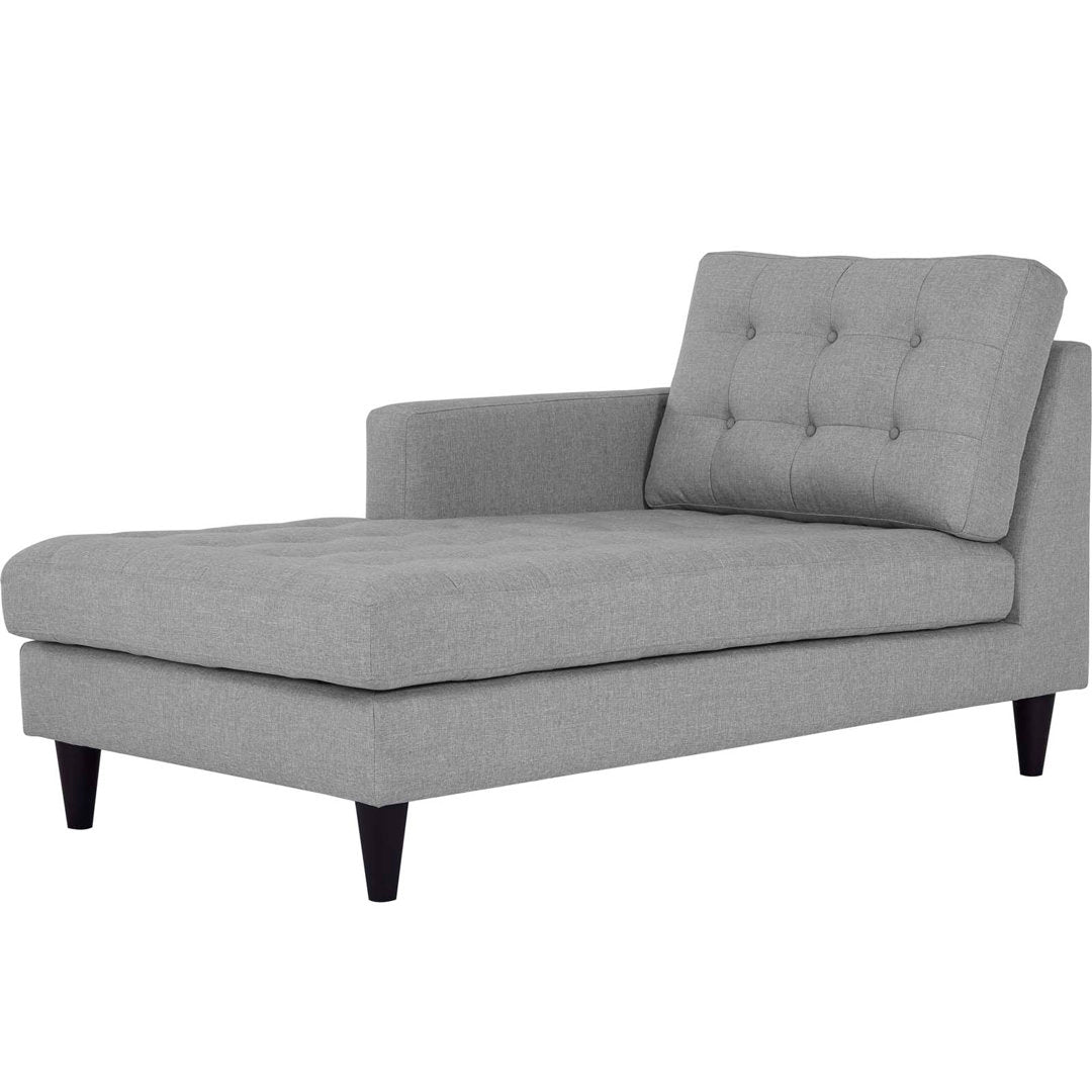 Modway Carson Carrington Humlebaek Right-Arm Upholstered Fabric Chaise Modway Upholstery Color: Light Gray Velvet Orientation: Left Hand Facing