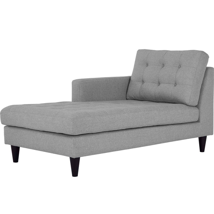 Modway Carson Carrington Humlebaek Right-Arm Upholstered Fabric Chaise Modway Upholstery Color: Light Gray Velvet Orientation: Left Hand Facing