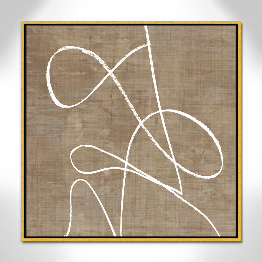 Swooping Lines - Floater Frame Painting on Canvas Joss & Main Size: 31.5" H x 31.5" W x 2" D Format: Gold
